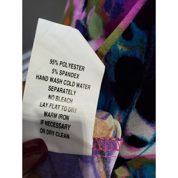 Rabbit Design Women's Polyester Cap Sleeve Round Neck Knee Length Dress Size 8 - Picture 10 of 11